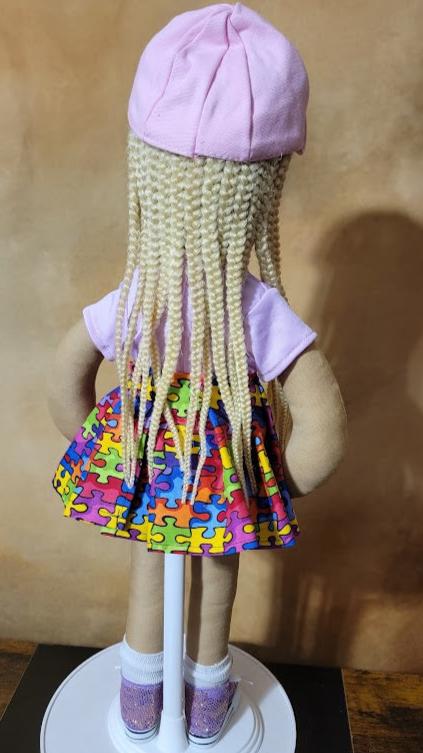 Handcrafted 18 inch Autism Support Doll