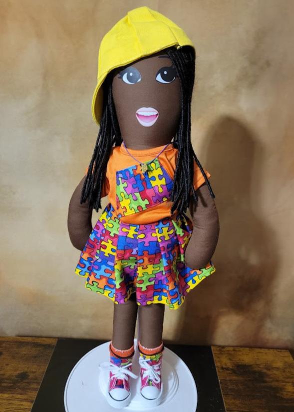 Handcrafted 18 inch Autism Support Doll