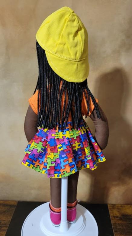 Handcrafted 18 inch Autism Support Doll