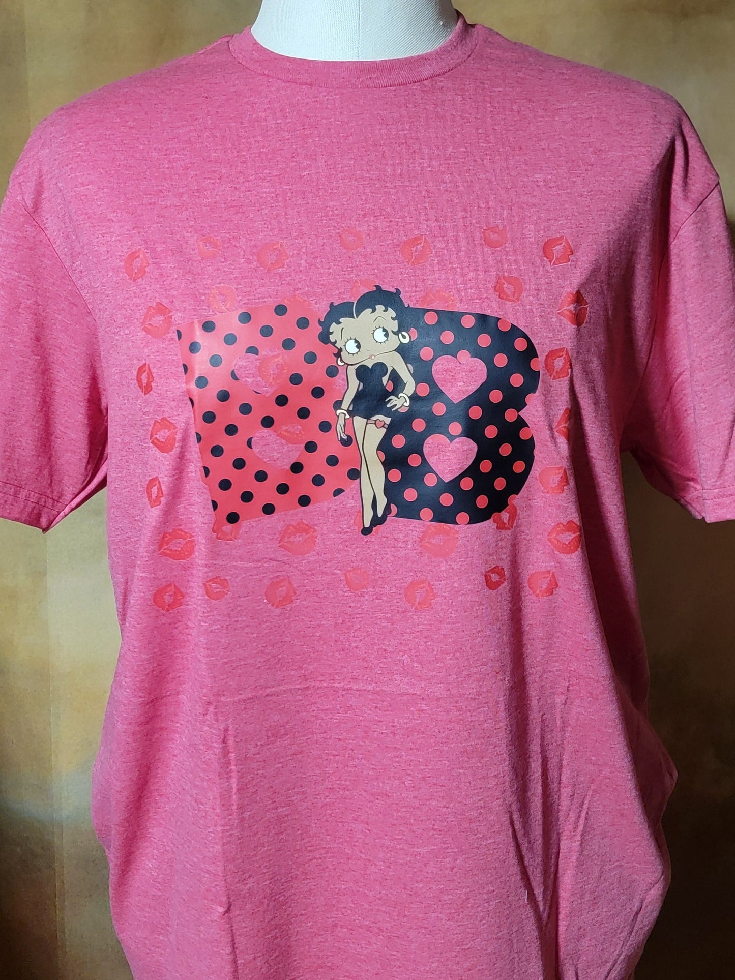 Heather Red Betty Boop Graphic T-shirt