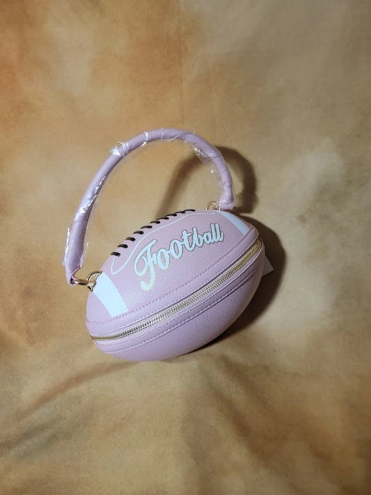 Pink And White Crossbody Football Purse Ju-Nel Fashion Boutique