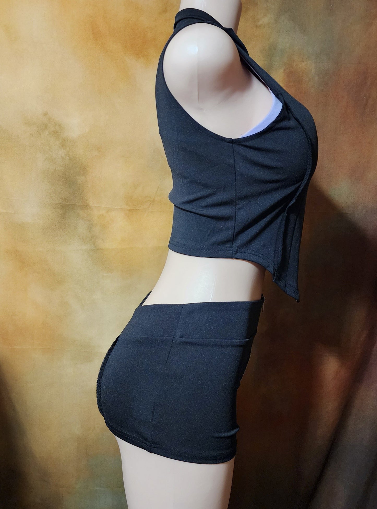 Women's Sleeveless Zip-Up Crop & Shorts Set Ju-Nel Fashion Boutique