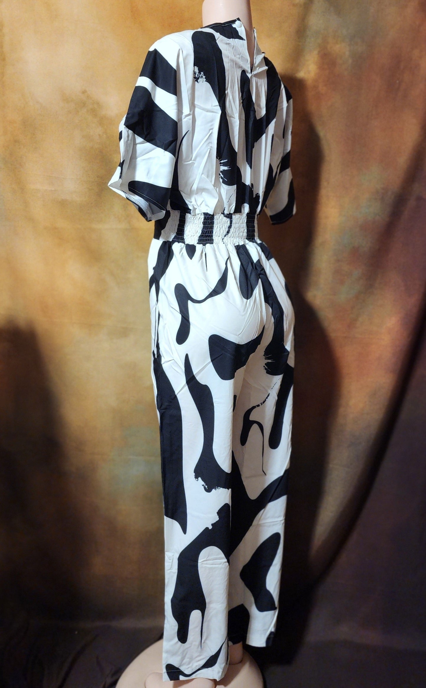 Abstract Print Wide-Leg Jumpsuit Ju-Nel Fashion Boutique