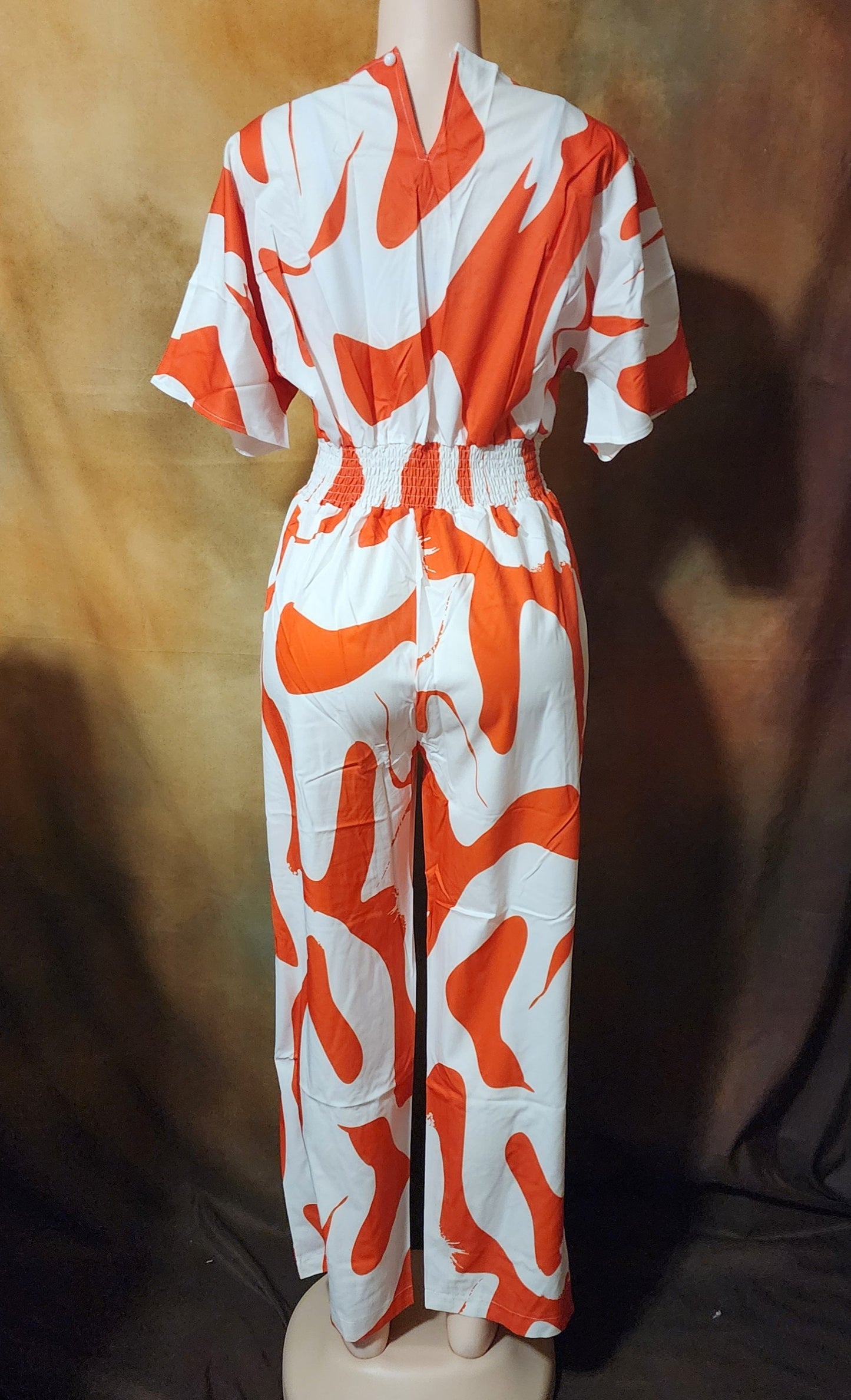 Abstract Print Wide-Leg Jumpsuit Ju-Nel Fashion Boutique