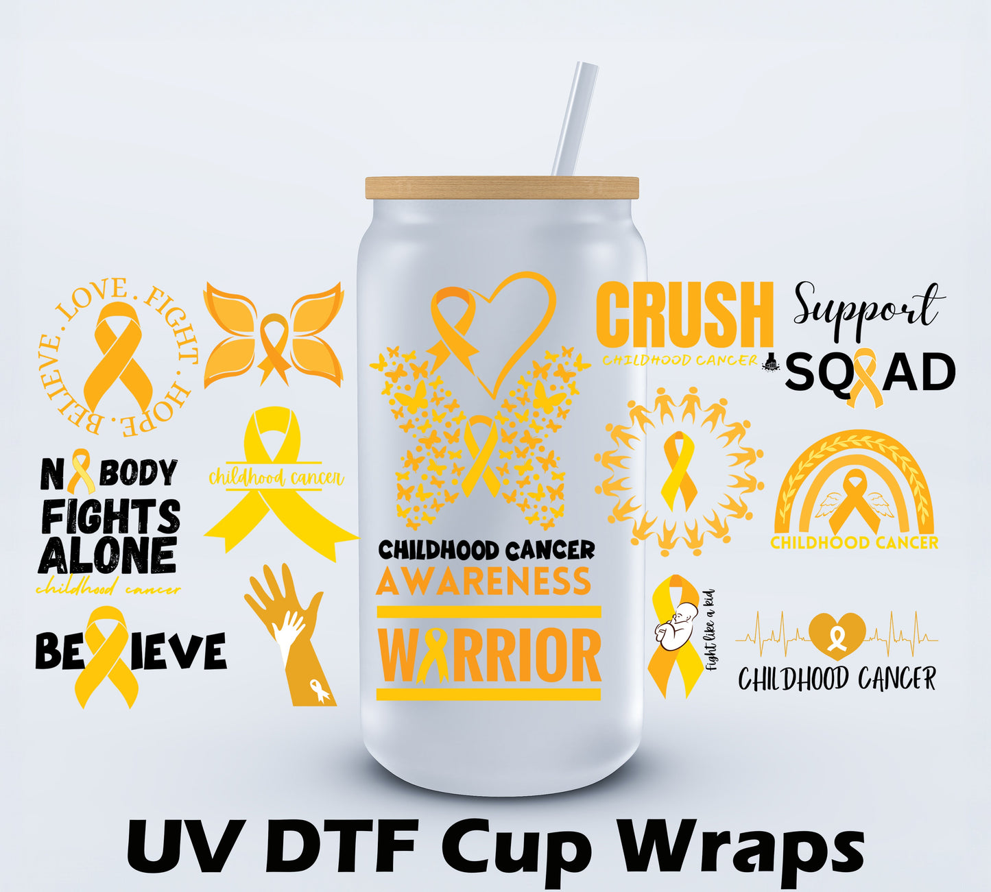 Bone Cancer Awareness Libbey Cup Wrap 16oz (Copy) Ju-Nel Fashion Boutique