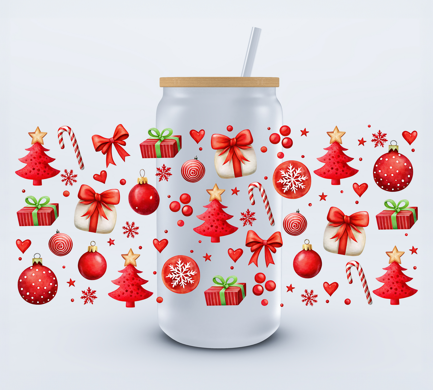 UVDTF Christmas Ornaments 16oz Libby Cup wrap (Copy) Ju-Nel Fashion Boutique