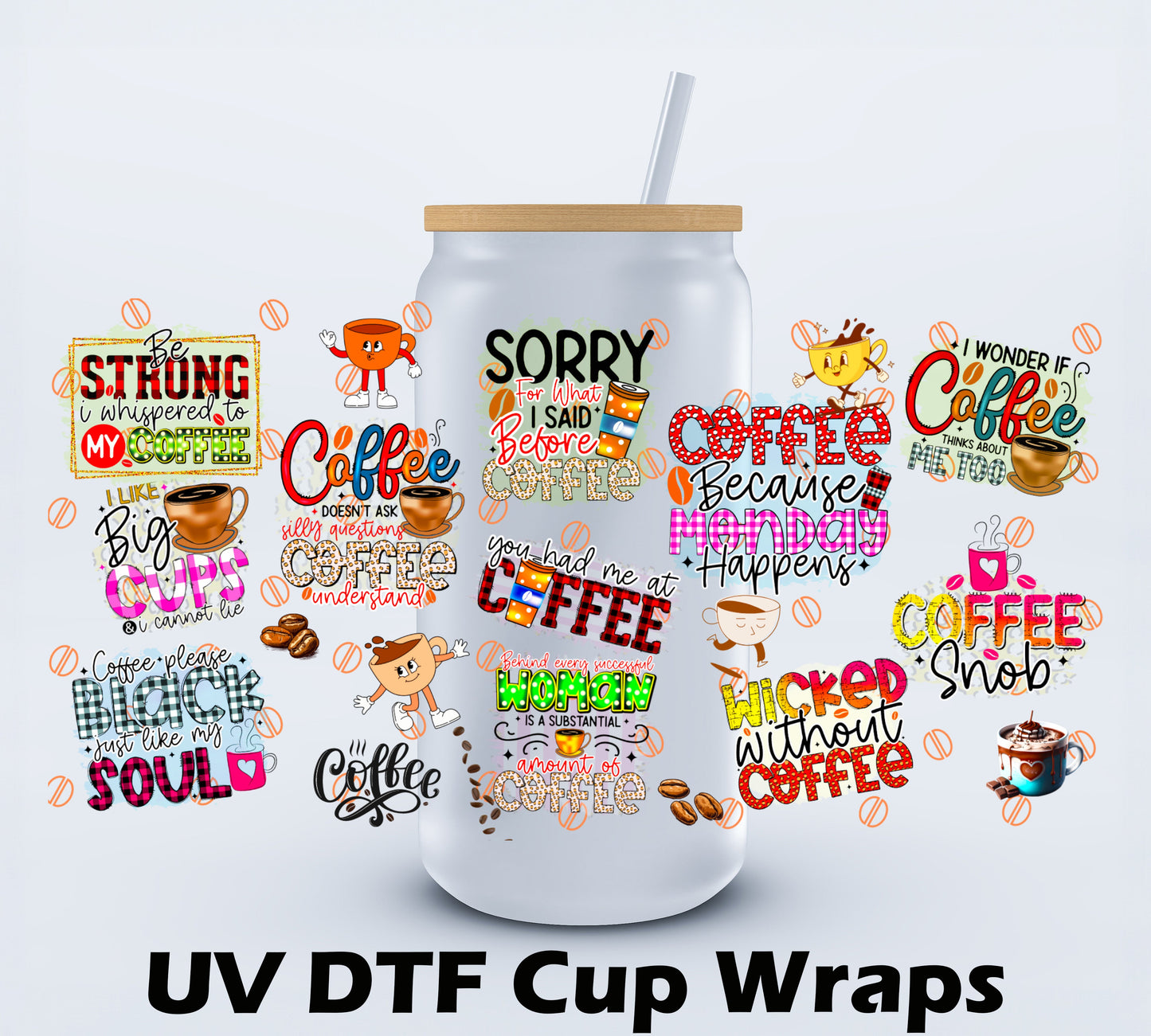 Coffee Addict Cow Libbey Cup Wrap 16oz (Copy) Ju-Nel Fashion Boutique