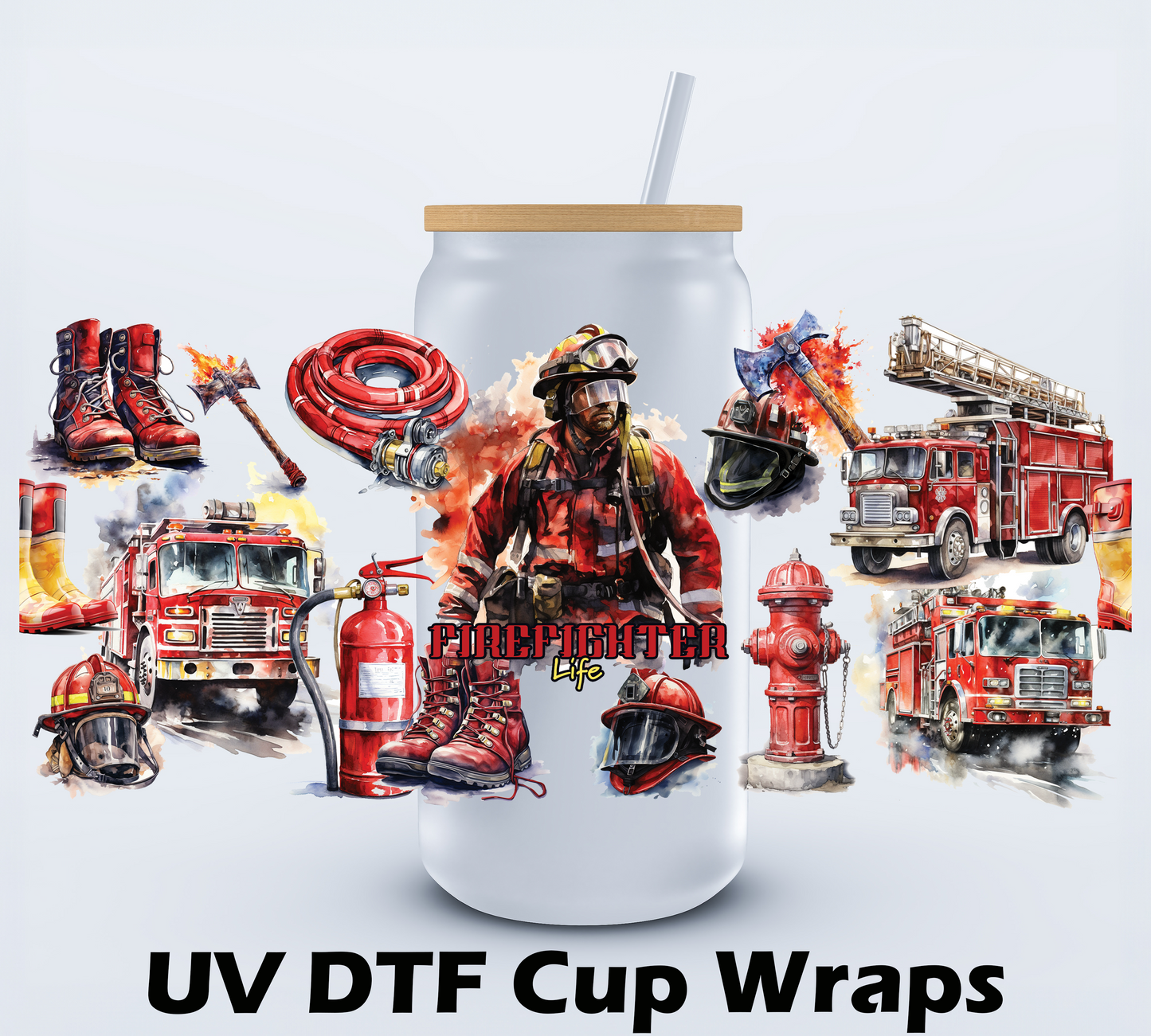 Firefighters Libbey Cup Wrap 16oz Ju-Nel Fashion Boutique