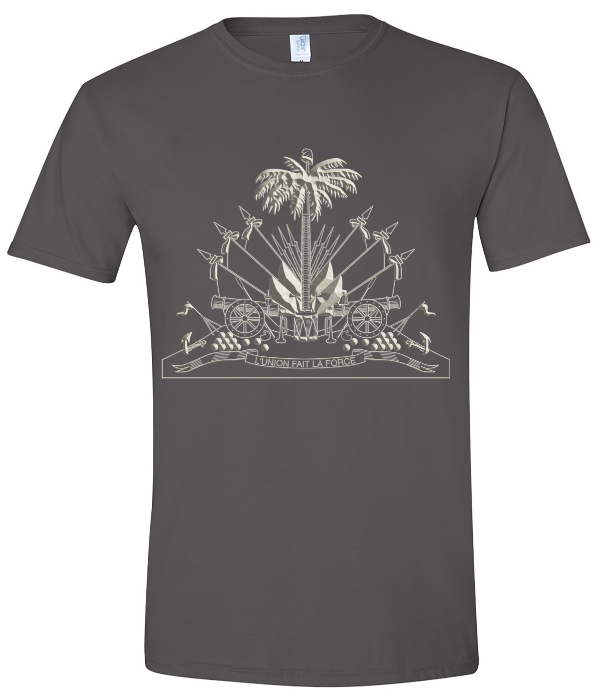 Haitian Coat of Arms Graphic T-Shirt – L'Union Fait La Force Heritage Tee