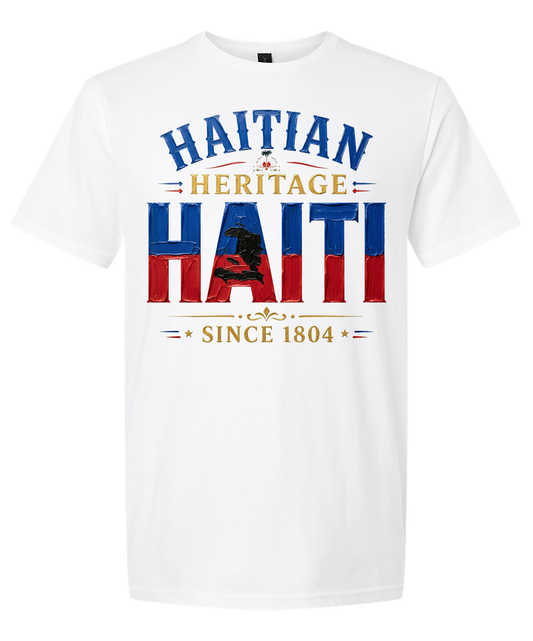 Haitian Heritage Haiti Since 1804 T-Shirt – Patriotic Haitian Pride Graphic Tee