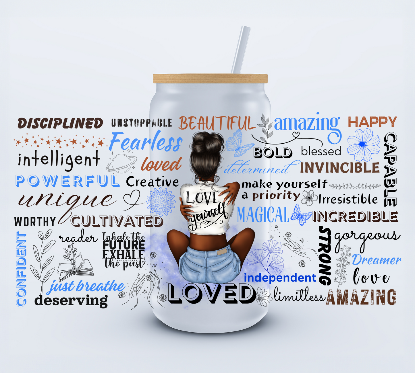 Self Love Affirmations Libbey Cup Wrap 16oz Ju-Nel Fashion Boutique
