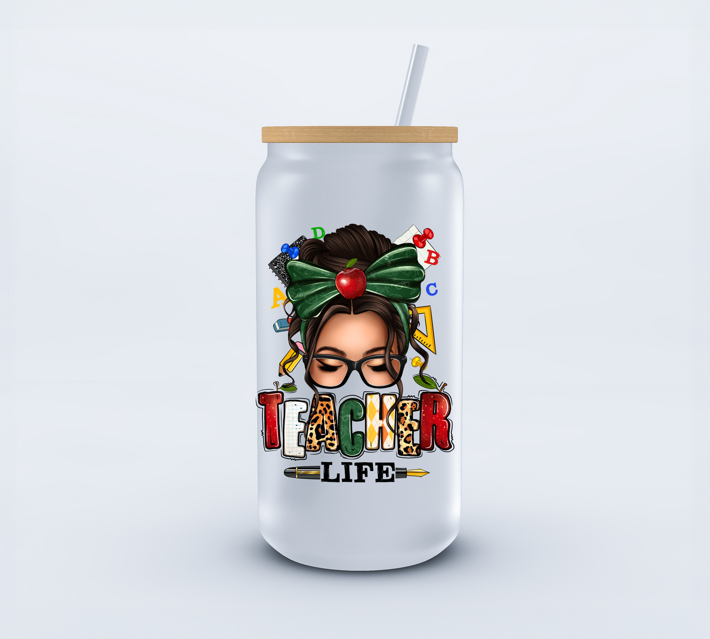 3.75x4.40 inch UVDTF Teacher Life Libbey Cup Wrap Ju-Nel Fashion Boutique