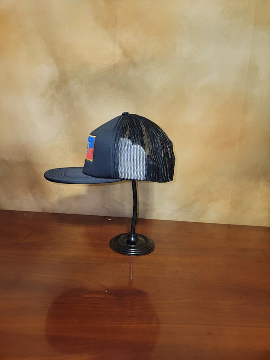 Black Trucker Cap Haitian Flag Ju-Nel Fashion Boutique