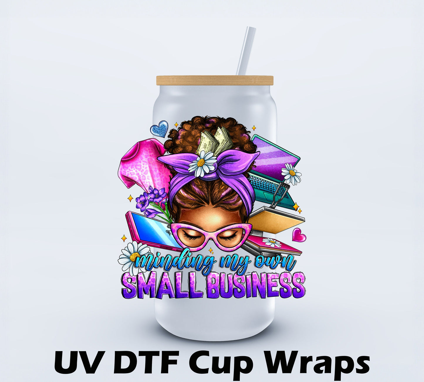 UVDTF Minding my own business 3.75x4.40 inch Decal Ju-Nel Fashion Boutique