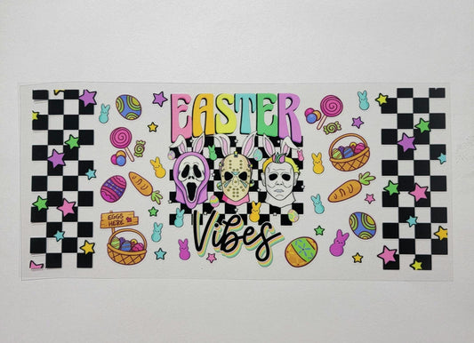 UVDTF 16oz Horror Easter Vibes Libbey cup wraps Ju-Nel Fashion Boutique