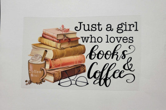 UVDTF Book and Coffee 7x4 inch Decal Ju-Nel Fashion Boutique