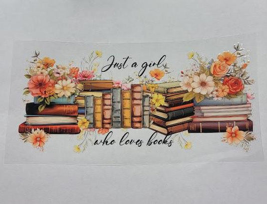 UVDTF Book Love 16 oz Libbey Cup Wrap Ju-Nel Fashion Boutique