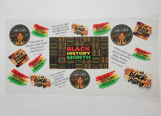 UVDTF Black History 16oz Libbey Cup Wrap Ju-Nel Fashion Boutique