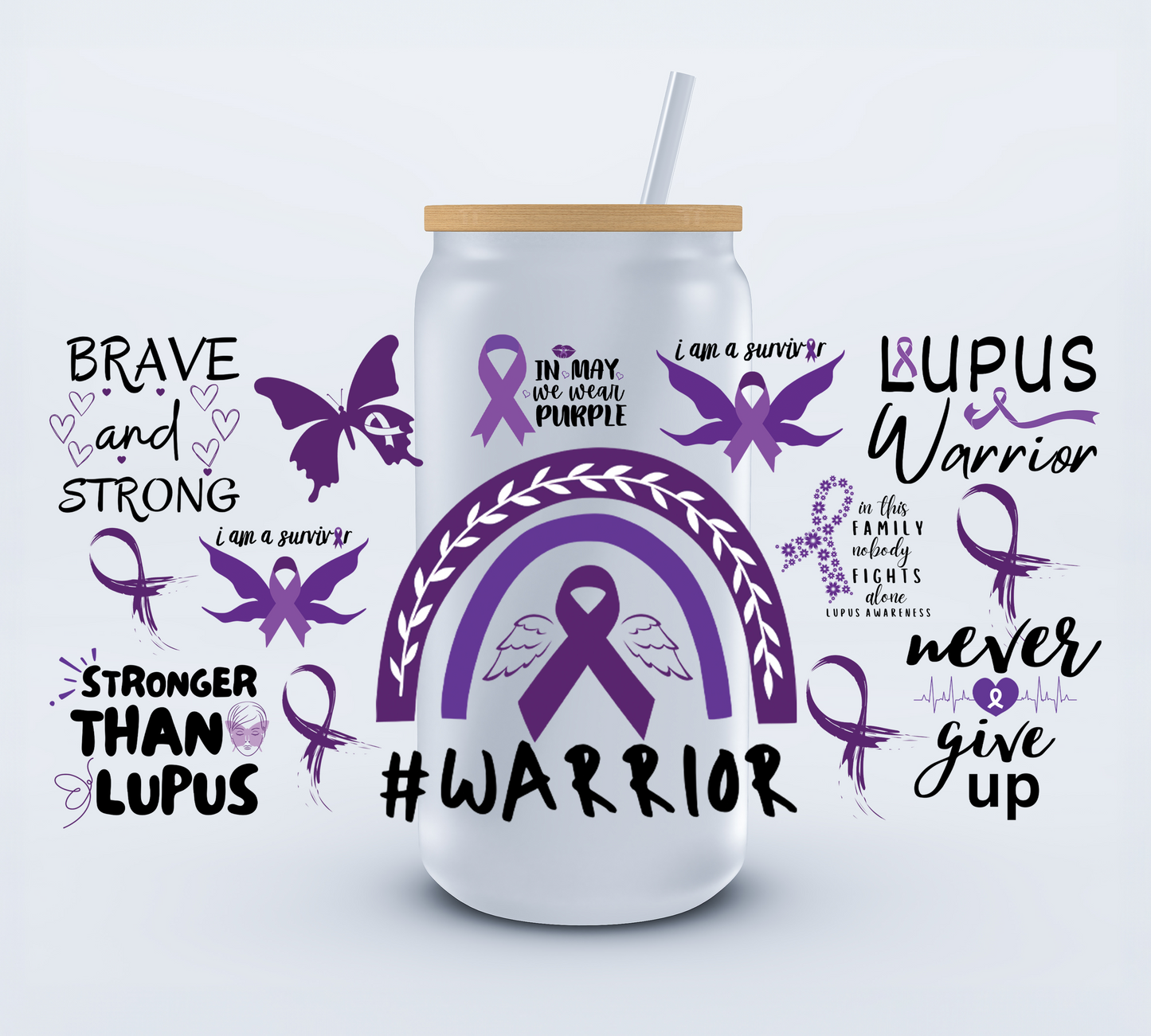 Liver Cancer Awareness Libbey Cup Wrap 16oz (Copy) Ju-Nel Fashion Boutique
