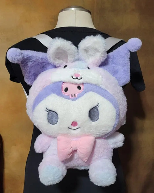 Soft Cute 33x27cm Plush Kuromi Easter Edition Backpack Ju-Nel Fashion Boutique