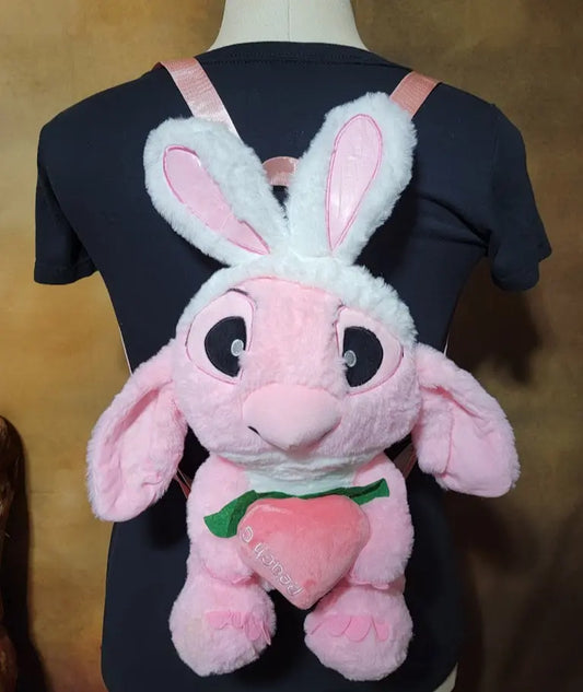 Soft Cute Plush Pink Stitch Easter Edition Backpack Ju-Nel Fashion Boutique