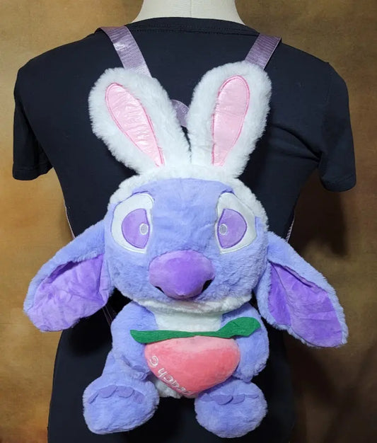 Soft Cute Plush Purple Stitch Easter Edition Backpack Ju-Nel Fashion Boutique