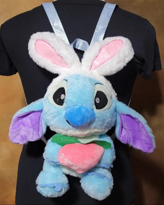 Soft Cute Plush Blue Stitch Easter Edition Backpack Ju-Nel Fashion Boutique