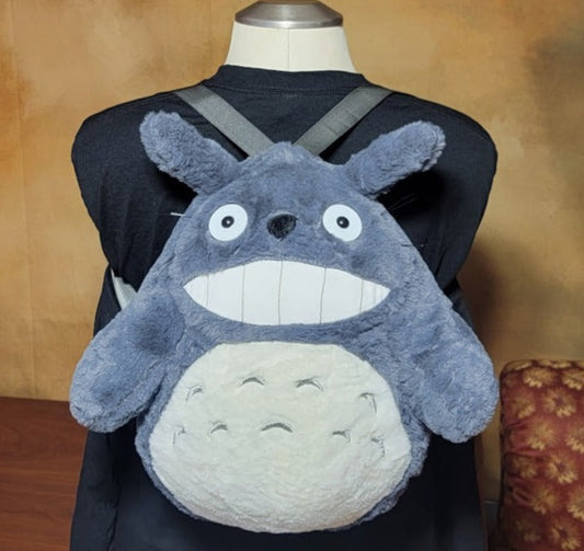 Soft Cute 33x27cm Plush Gray Backpack