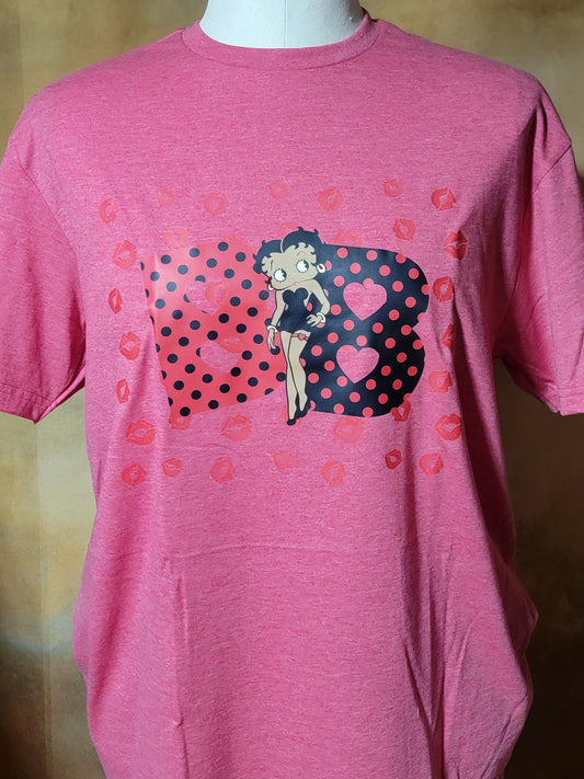 Heather Red Betty Boop Graphic T-shirt
