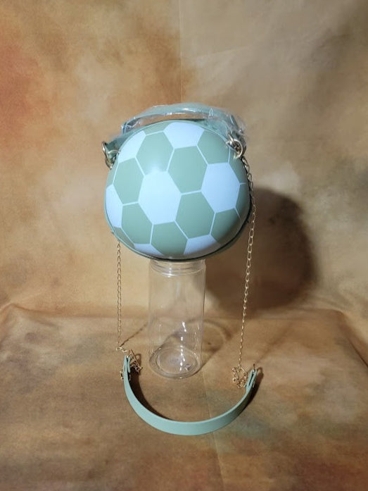 Pale Teal And White Crossbody Soccer Purse Ju-Nel Fashion Boutique