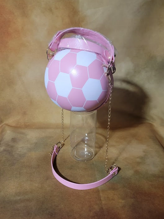 Pink  And White Crossbody Soccer  Purse Ju-Nel Fashion Boutique