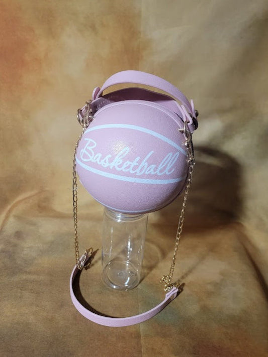 Pink And White Crossbody Basketball Purse Ju-Nel Fashion Boutique