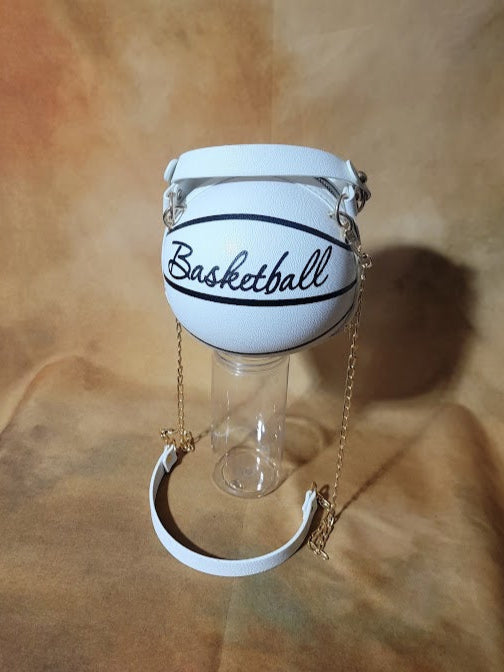 White And Black Crossbody Basketball Purse Ju-Nel Fashion Boutique