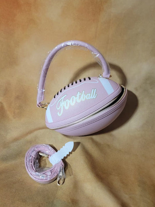 Pink And White Crossbody Football Purse Ju-Nel Fashion Boutique
