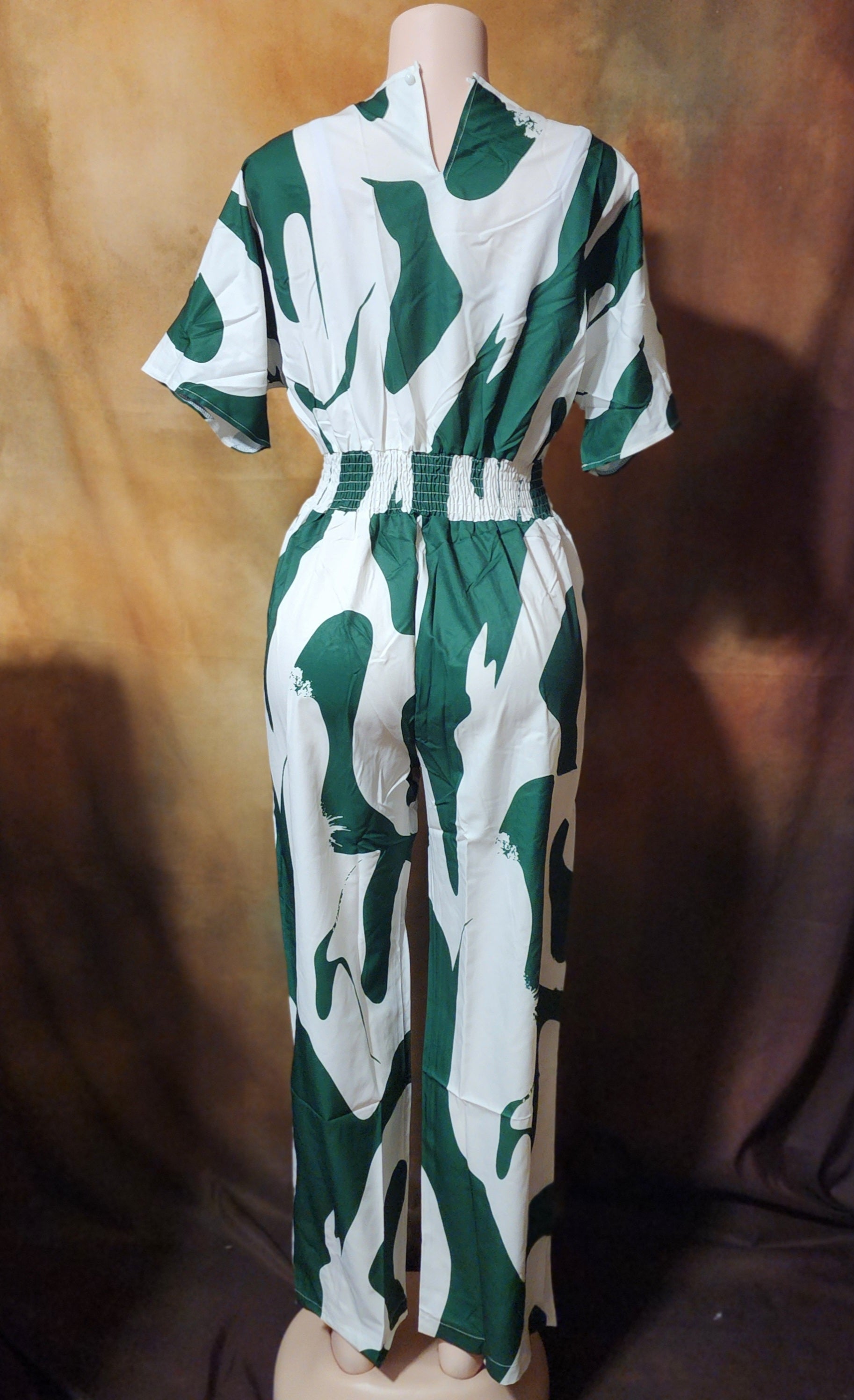 Abstract Print Wide-Leg Jumpsuit Ju-Nel Fashion Boutique