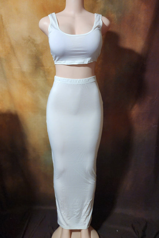 Women's Crop Top & Midi Skirt Set Ju-Nel Fashion Boutique