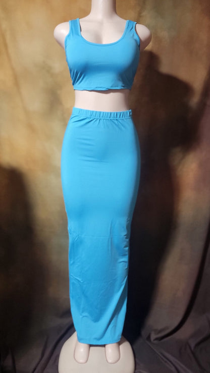 Women's Crop Top & Midi Skirt Set Ju-Nel Fashion Boutique