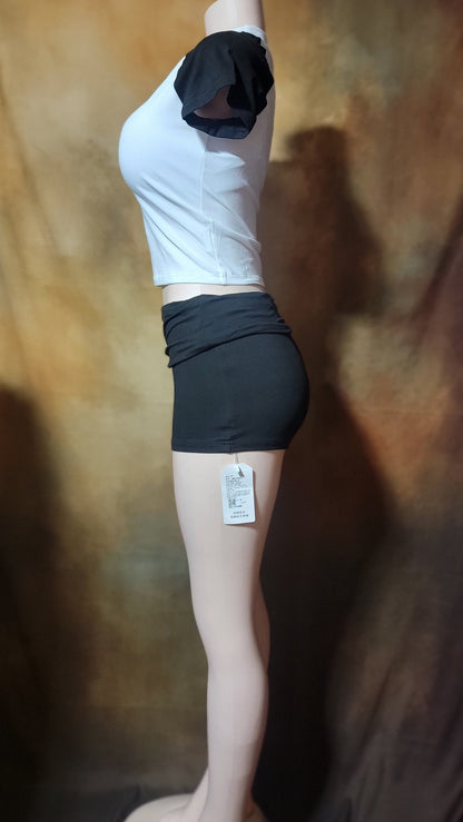 Chic Block Crop Top High-Waisted Shorts Set Ju-Nel Fashion Boutique
