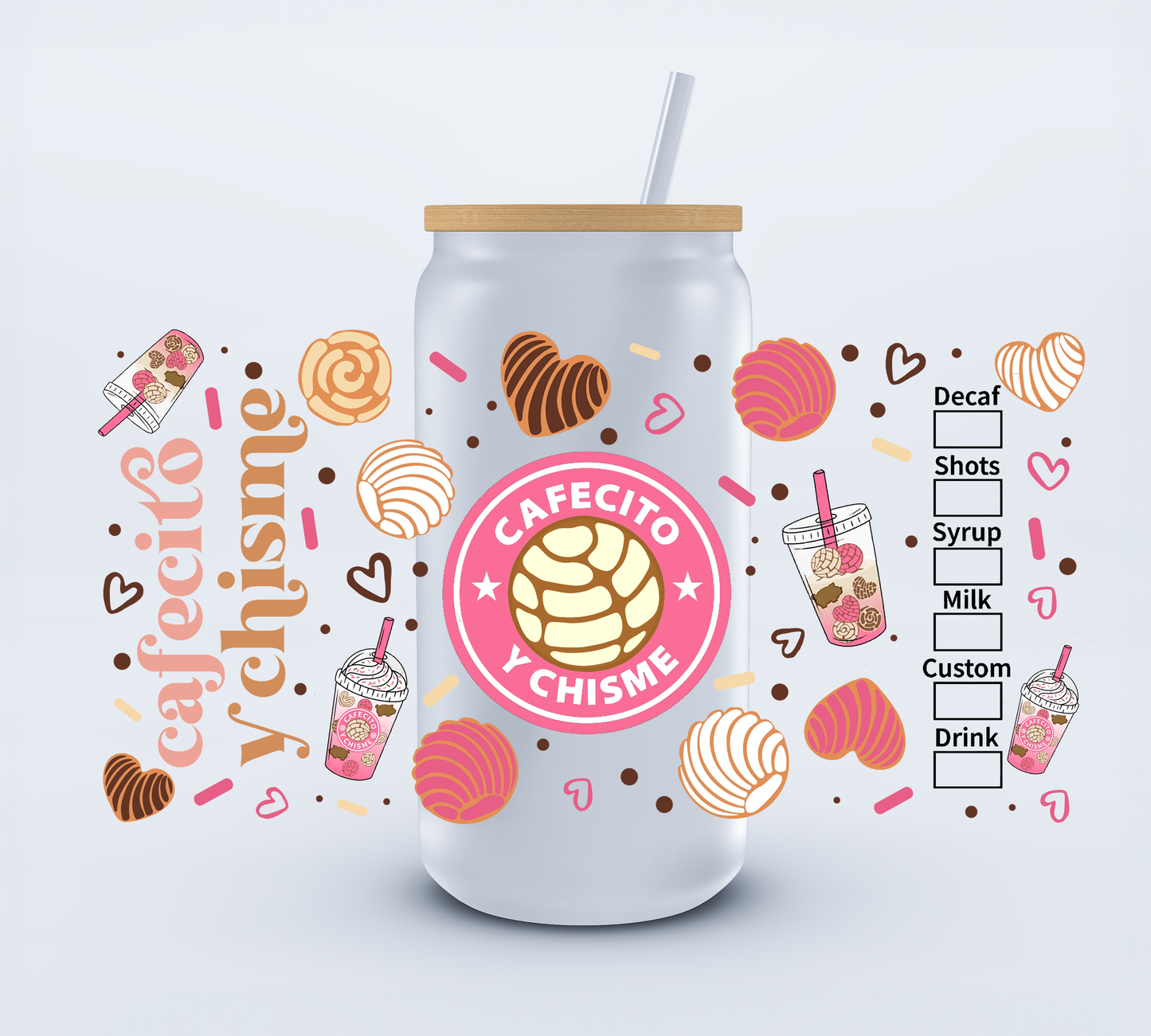 Cafecito Y Chisme Libbey Cup Wrap 16oz Ju-Nel Fashion Boutique