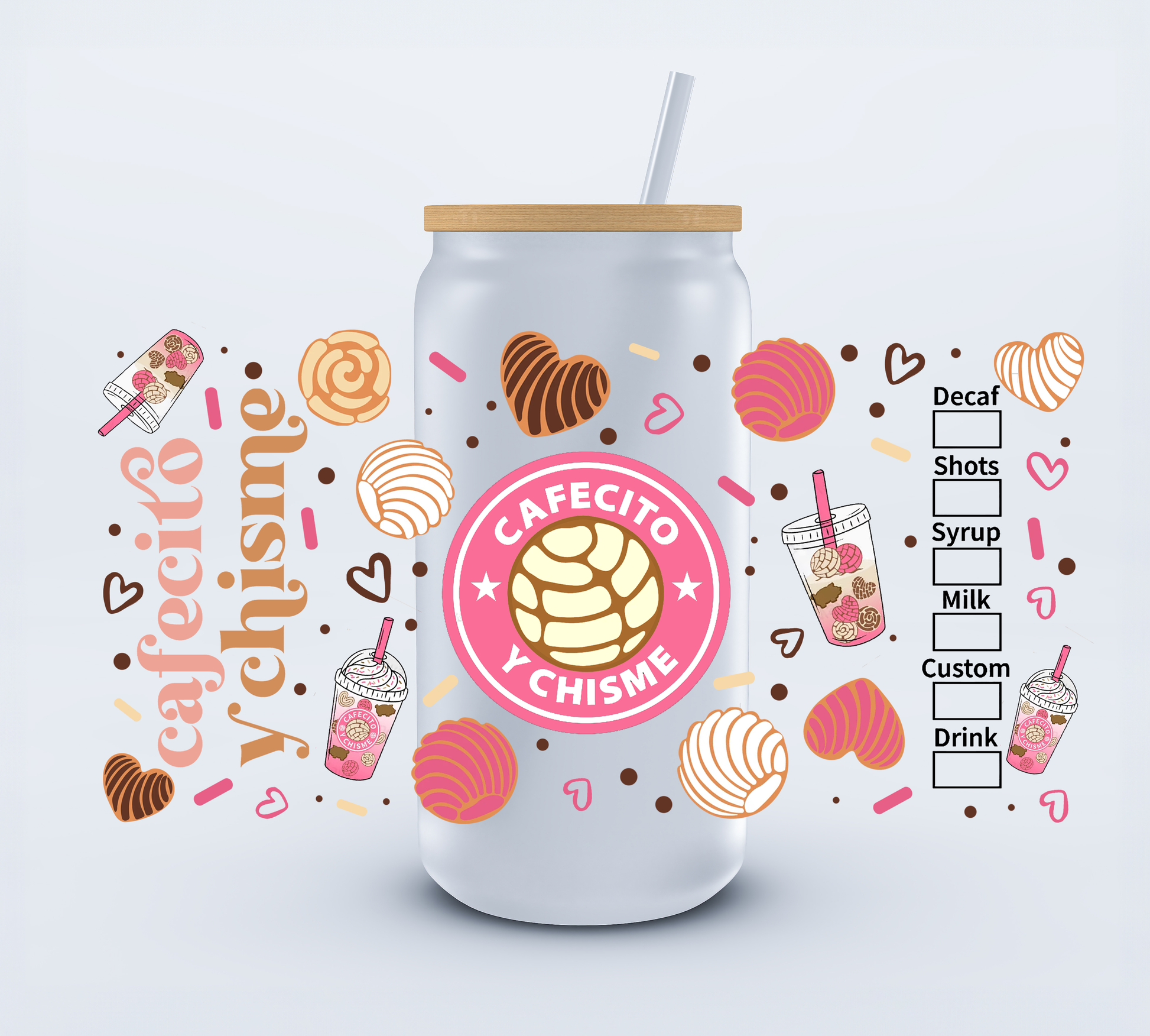 Cafecito Y Chisme Libbey Cup Wrap 16oz Ju-Nel Fashion Boutique