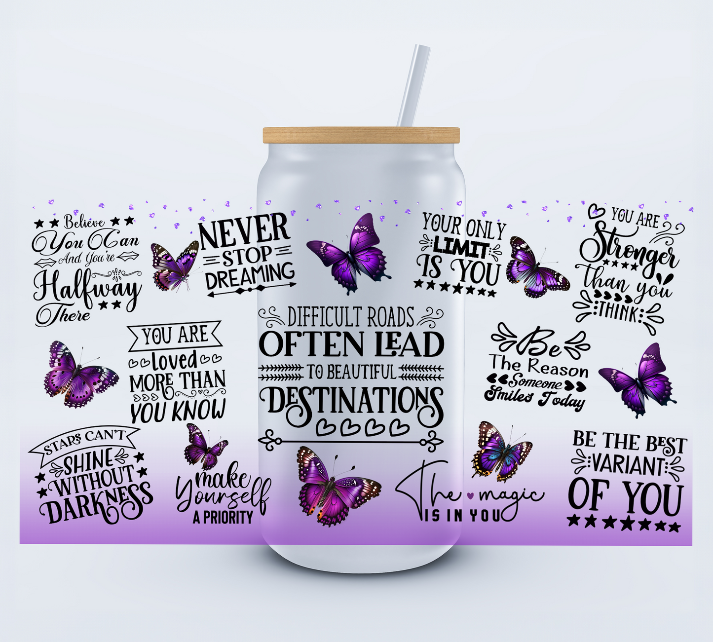 Difficult  Roads UVDTF Libby Cup  160z Ju-Nel Fashion Boutique