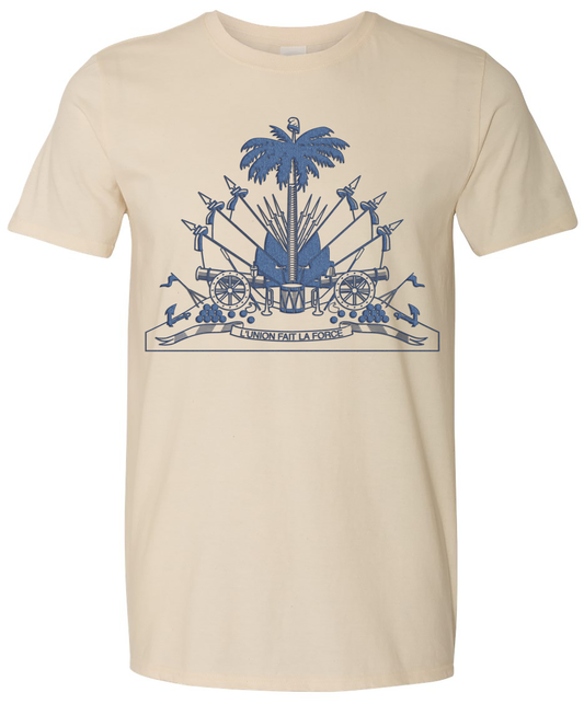 Haitian Coat of Arms Graphic T-Shirt – L'Union Fait La Force Heritage Tee