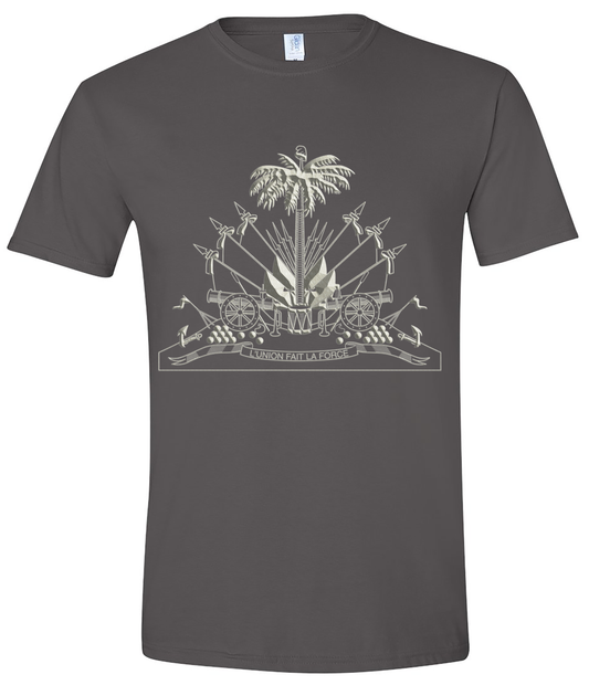 Haitian Coat of Arms Graphic T-Shirt – L'Union Fait La Force Heritage Tee