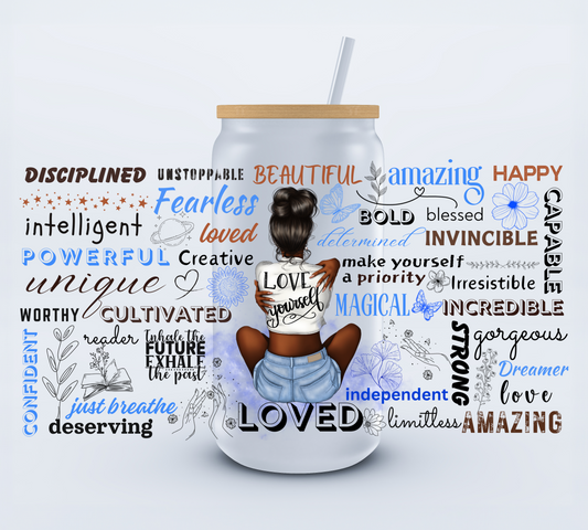 Self Love Affirmations Libbey Cup Wrap 16oz Ju-Nel Fashion Boutique