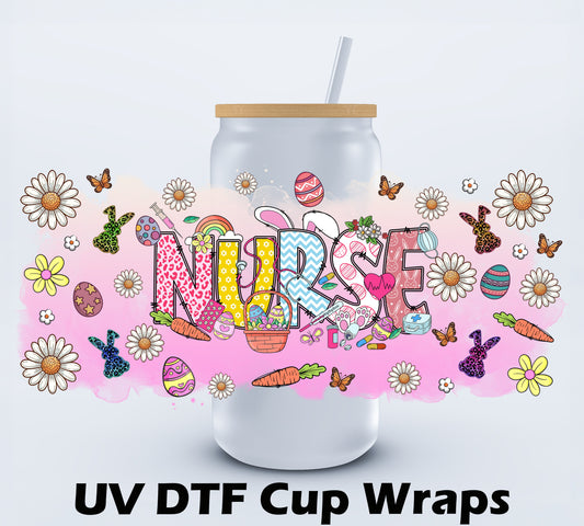 Nurse Life Easter Edition Libbey Cup Wrap 16oz Ju-Nel Fashion Boutique