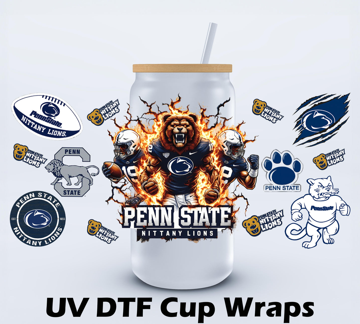 UV DTF College Libbey Cup Wrap 16oz Penn State
