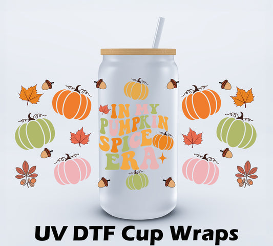 UVDTF In My Pumpkin Spice Era 16oz Libby Cup wrap Ju-Nel Fashion Boutique