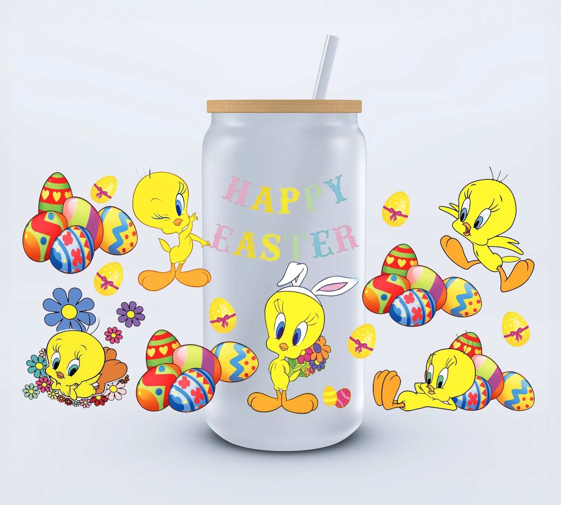 Easter Cartoon Libbey Cup Wrap 16oz Ju-Nel Fashion Boutique