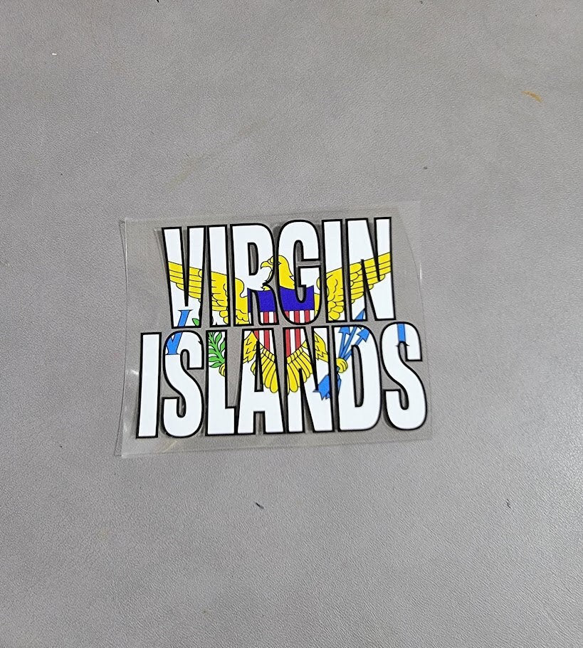 UVDTF 4x3 inch Virgin Islands Decal Ju-Nel Fashion Boutique