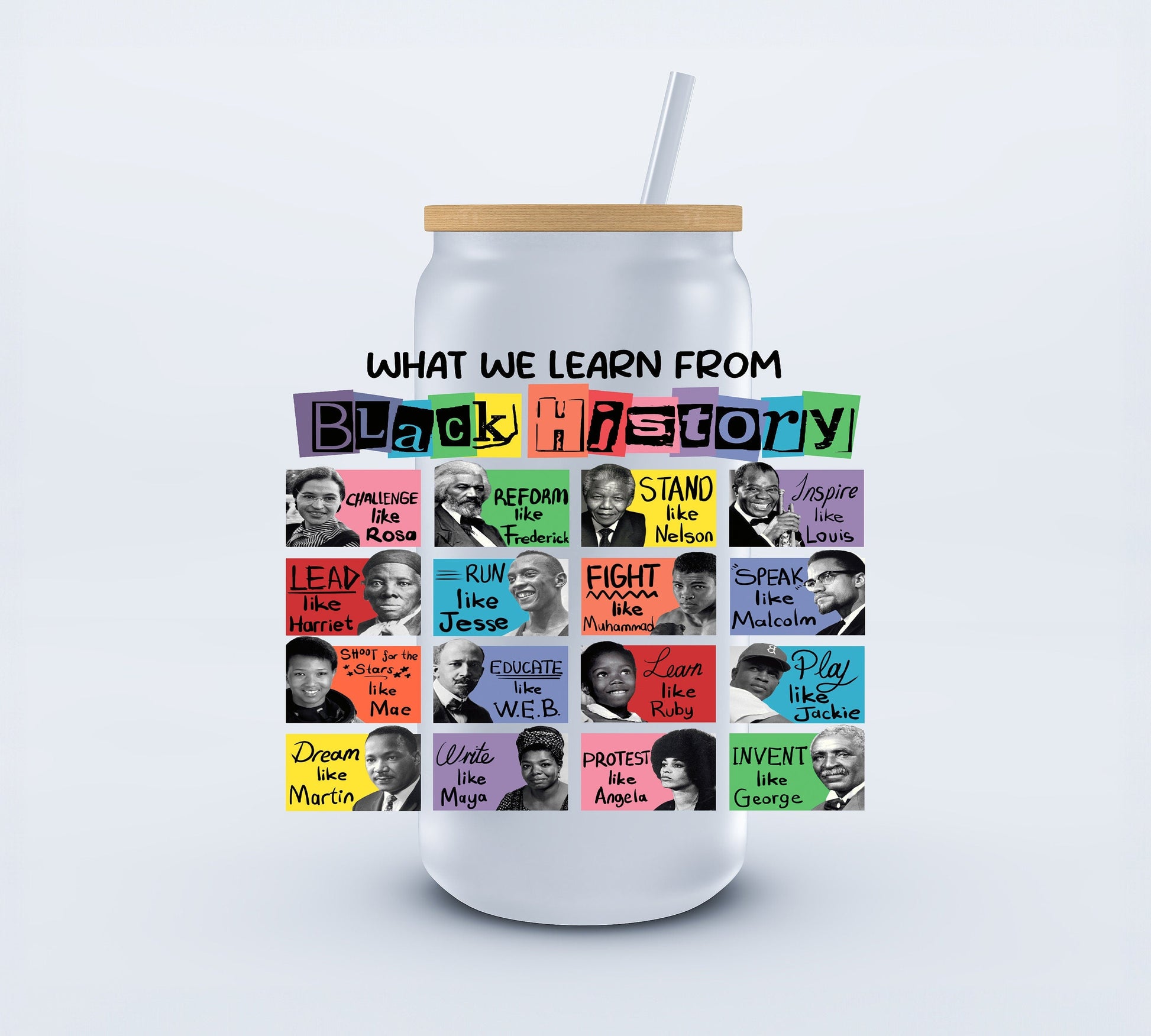 UVDTF Black History Icons 5.69x4.40 inch Decal Ju-Nel Fashion Boutique